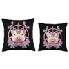 Pastel Goth Pig Pagan Creepy Menhera Farm Pig Farmer Throw Pillow view 3