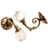 1Pair Crystal Ball Curtain Tie Back Hooks Sliver/Gold Metal Curtain Hanger Wall Mounted European Curtain Buckle Decor Accessorie,Brass view 1