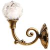 1Pair Crystal Ball Curtain Tie Back Hooks Sliver/Gold Metal Curtain Hanger Wall Mounted European Curtain Buckle Decor Accessorie,Brass view 2