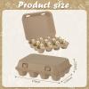 60 Pcs Quail Egg Cartons Paper Pulp Basket A Dozen Paper Crates Blank Cardboard Quail Egg Holder Container Reusable Storage Tray for Home Kitchen Refrigerator Farmhouse(3 x 4 Square,Gray) view 2