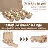 60 Pcs Quail Egg Cartons Paper Pulp Basket A Dozen Paper Crates Blank Cardboard Quail Egg Holder Container Reusable Storage Tray for Home Kitchen Refrigerator Farmhouse(3 x 4 Square,Gray) view 4
