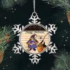 2022 Halloween Ornaments 3 Inch Gnome Pumpkin Snowflake Ornament Witch Hat Orange Polka Dots Stripe Night Before Christmas Tree Hanging Ornament Gothic Snowflake Metal Keepsake Gift view 3
