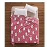 Bannr Blanket Queen Size Blue/Pink Color Bull Terrier/Polar Bear Printed Flannel Fabric Blanket Travel Pillows (Color : Pink Polar Bear, Size : 100X75cm) view 1
