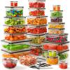52 PCS Food Storage Containers Set with Airtight Lids (26 Lids &26 Containers) - BPA-Free Plastic Food Container for Kitchen Storage Organization, Salad Fruit Lunch Containers with Labels & Marker view 1
