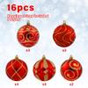 3.15" Christmas Ball Ornaments Set, 16pc Red Xmas Tree Ornaments Decoration, Shatterproof Large Decorative Hanging Balls with Loop for Christmas Party Holiday Wreath Garland Home Decor view 2