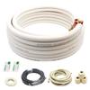 25 Ft Mini Split Line Set.Air Conditioner Copper Tubing Pipes Extension Set, 1/4" & 3/8" 3/8" PE Thickened for AC and Heating Equipment Insulated Coil Line Set HVAC Refrigerant with Nuts. (1/4+3/8) view 1