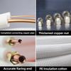 25 Ft Mini Split Line Set.Air Conditioner Copper Tubing Pipes Extension Set, 1/4" & 3/8" 3/8" PE Thickened for AC and Heating Equipment Insulated Coil Line Set HVAC Refrigerant with Nuts. (1/4+3/8) view 2