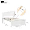 Harper & Bright Designs Twin Bed Frame, Wood Twin Size Platform Bed Frame with Headboard, No Box Spring Required Single Platform Bed Frame for Kids (White) view 2
