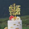 Love You To The Moon Happy Birthday Cake Picks Monogram Wood Cake Topper Wedding Birthday Baking Dessert Decorations Custom Glitter Gold Cake Accessories for Anniversary Engagement Party Suppliers view 4
