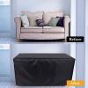 EQHAIR Rectangular Garden Furniture Covers Waterproof, 59" L x 59" W x 30" H Outdoor Patio Furniture Covers, Heavy Duty Patio Table Covers, Oxford Cloth Anti-UV Terrace Sofa Cover view 3