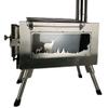 Folding Wood Burning Stove with Freestanding Outdoor Stainless Steel Chimney,Tent Heater,Camping Kitchen Utensils,Stainless Steel Material view 1