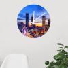 Atlanta PVC Clock Cityscape Hanging Clock with Roman Numerals 8.8 inch Battery Operated Silent Non-Ticking Retro Large Wall Clock for Kitchen Home Decor Office School Indoor Housewarming view 2