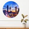 Atlanta PVC Clock Cityscape Hanging Clock with Roman Numerals 8.8 inch Battery Operated Silent Non-Ticking Retro Large Wall Clock for Kitchen Home Decor Office School Indoor Housewarming view 3