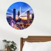 Atlanta PVC Clock Cityscape Hanging Clock with Roman Numerals 8.8 inch Battery Operated Silent Non-Ticking Retro Large Wall Clock for Kitchen Home Decor Office School Indoor Housewarming view 4