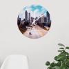 ArogGeld Atlanta PVC Clock Visitor Souvenir Round Wall Clock with Roman Numerals 8.8 inch Silent Non-Ticking Rustic Country Hanging Clock Decoration for Home Kitchen Living Room Bedroom Office view 2
