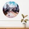 ArogGeld Atlanta PVC Clock Visitor Souvenir Round Wall Clock with Roman Numerals 8.8 inch Silent Non-Ticking Rustic Country Hanging Clock Decoration for Home Kitchen Living Room Bedroom Office view 3