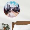 ArogGeld Atlanta PVC Clock Visitor Souvenir Round Wall Clock with Roman Numerals 8.8 inch Silent Non-Ticking Rustic Country Hanging Clock Decoration for Home Kitchen Living Room Bedroom Office view 4