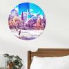 ArogGeld Boston PVC Wall Clock Hometown Round Wall Clock with Roman Numerals 8.8 inch Silent Non-Ticking French Retro PVC Clock Decor for Living Room Bedroom Home Office School Decor view 4