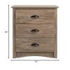 Prepac Stylish Flat Wood Panel Headboard for Queen Size Beds, Simplistic Wooden Queen Headboard (2.25" D x 64.5" W x 48" H) and Prepac Salt Spring Rustic Tall Nightstand Side Table with 3 Drawers, Farmhouse Tall 3-Drawer Bedside Table (16" D x 23" W  view 3