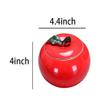 Mozacona Ceramic Apple Shape Container Sugar Bowl Candy Dish Food Storage Jar with Lid view 2