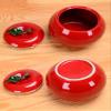 Mozacona Ceramic Apple Shape Container Sugar Bowl Candy Dish Food Storage Jar with Lid view 3