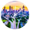 Atlanta PVC Clock City Travel Large Wall Clock with Roman Numerals 8.8 inch Battery Operated Silent Non-Ticking Funny Large Wall Clock for Kitchen Home Office Bedroom Living Room Housewarming view 1