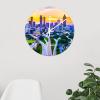 Atlanta PVC Clock City Travel Large Wall Clock with Roman Numerals 8.8 inch Battery Operated Silent Non-Ticking Funny Large Wall Clock for Kitchen Home Office Bedroom Living Room Housewarming view 2