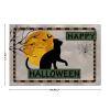 Halloween Pet Cat Wood Sign Pumpkin Primitive Halloween Decor Full Moon Bats Spider Web Wooden Sign Scary House Art Farmhouse Decor Antique Party Giftfor Friends Family 8x12in view 4