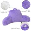 Aimuan Reading Pillow Bed Rest Pillow with Arms Rabbit Fur Cushion for Adults Teens Incline Rest Sitting up & Sleeping Snoring Pillow with Pregnancy Lumbar Back Support (Purple) view 4