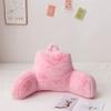Aimuan Reading Pillow Bed Rest Pillow with Arms Rabbit Fur Cushion for Adults Teens Incline Rest Sitting up & Sleeping Snoring Pillow with Pregnancy Lumbar Back Support (Standard, Pink) view 1