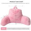 Aimuan Reading Pillow Bed Rest Pillow with Arms Rabbit Fur Cushion for Adults Teens Incline Rest Sitting up & Sleeping Snoring Pillow with Pregnancy Lumbar Back Support (Standard, Pink) view 3