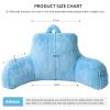 Aimuan Reading Pillow Bed Rest Pillow with Arms Rabbit Fur Cushion for Adults Teens Incline Rest Sitting up & Sleeping Snoring Pillow with Pregnancy Lumbar Back Support (Standard, Blue) view 3