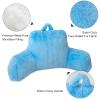 Aimuan Reading Pillow Bed Rest Pillow with Arms Rabbit Fur Cushion for Adults Teens Incline Rest Sitting up & Sleeping Snoring Pillow with Pregnancy Lumbar Back Support (Standard, Blue) view 4