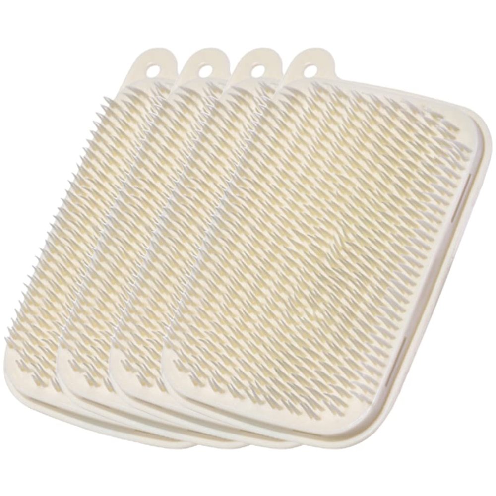 LIFKOME Kitchen Cleaning Tool 4pcs Flexible Sink Brush Vegetable Scrubber Potato Brush Scrubber Soft Bristles Humanized Design