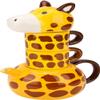 Ceramic Tea Pot with 2 Tea Cups Set, Cute Cartoon Animal Giraffe Shaped Design Tea Set, Tea Set Gift Holiday Gift for Adult and Kid view 1