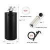 FERRODAY Stainless 128oz Mini Keg Hand Pump Beer Growler Beer Keg Draft Beer Dispenser Growler for Beer Mini Keg Hand Pump Picnic Beer Faucet Keg Portable Mini Keg Beer Pump Beer Tap view 2