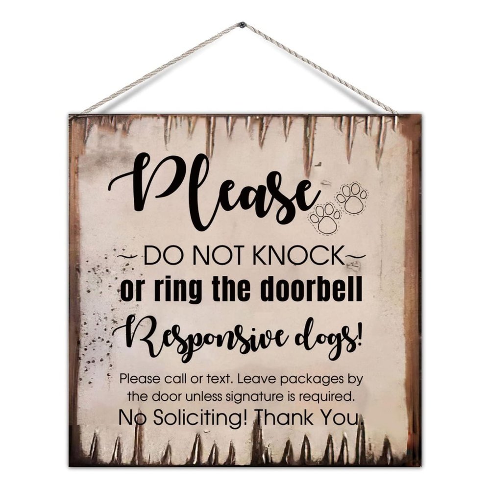Antique Wooden Sign Plaque Please Do Not Knock Or Ring The Doorbell Wood Wall Hanging Sign Door Hanger Sign Rural Home Wall Hanging Decor for Kitchen Kitchen 16x16 Inch