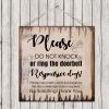 Antique Wooden Sign Plaque Please Do Not Knock Or Ring The Doorbell Wood Wall Hanging Sign Door Hanger Sign Rural Home Wall Hanging Decor for Kitchen Kitchen 16x16 Inch view 3