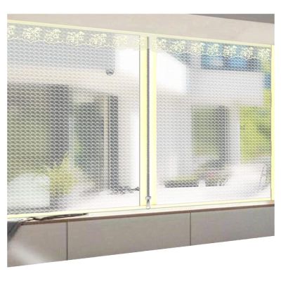 JINMLBO Window Insulation Film Double Layer Bubble Film Zipper Design 4mmEVA Plastic Soft Film Keep Warm Windshield, 45 Sizes(1.8x1.8m)
