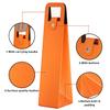 RYDDOY Orange Wine Gift Bag, Leather Wine Tote, Single Bottle Wine Carrier view 4