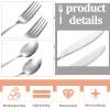 Yinkin 4 Pack Travel Silverware Set with Case for Lunch,Clear view 3