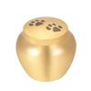 SHEIL Dog/Cat Paw Print Stainless Steel Cremation Urns for Ashes for Pet Keepsake Memorial Jewelry Funeral Casket -50mm Tall