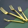 40 Piece Gold Silverware Set for 10 Durable 18/10 Stainless Steel Flatware Sets Square Tableware Include Forks and Spoons Knifes Teaspoons Kitchen Wedding Restaurant Delicate Cutlery Utensils Set view 4