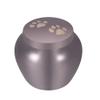 SHEIL Dog/Cat Paw Print Stainless Steel Cremation Urns for Ashes for Pet Keepsake Memorial Jewelry Funeral Casket -50mm Tall