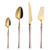 56 Piece Pink Gold Silverware Set for 14 Flatware Sets 18/10 Stainless Steel Durable Home Kitchen Wedding Restaurant Cutlery Utensils Include Teaspoons Forks and Spoons Delicate Tableware Set view 1