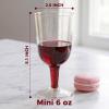 TENYASEN Disposable Plastic Wine Glasses, Gold Glitter, 6 oz, 30 Pack view 2