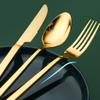56 Piece Gold Silverware Set for 14 Durable 18/10 Stainless Steel Flatware Sets Square Tableware Include Forks and Spoons Knifes Teaspoons Kitchen Wedding Restaurant Delicate Cutlery Utensils Set view 3