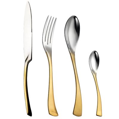 32 Piece Gold Silverware Set Flatware Sets for 8 Durable Stainless Steel Nice Weight Restaurant Wedding Home Kitchen Delicate Cutlery Utensils Set Include Knifes Teaspoons Forks and Spoons
