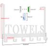 Over The Door Rack, Towel Hooks for Bathroom, Bath Towel Holder Door Mount Metal Towel Hanger for Bedroom Kitchen Pool Beach Towels Bathrobe Wall Mount Towel Rack for Bathrooms (6 Hooks, White) view 3