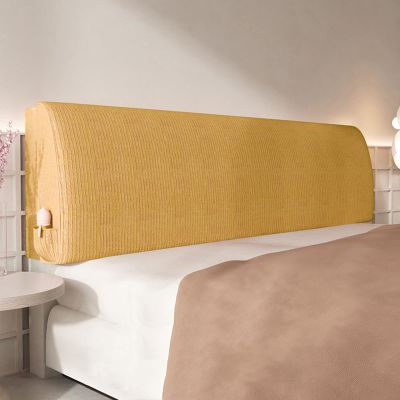 Headboard Backrest Stripe Reading Pillow Bedside Cushion Large Bolster Upholstered Removable Headboard Pad Cover for Dorm Bench Daybed Bunkbed,B,with headboard 74.8"/190cm
